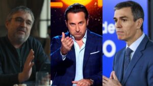 Jordi Évole, Iker Jiménez y Pedro Sánchez.