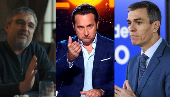 Jordi Évole, Iker Jiménez y Pedro Sánchez.