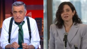 El Gran Wyoming e Isabel Díaz Ayuso.