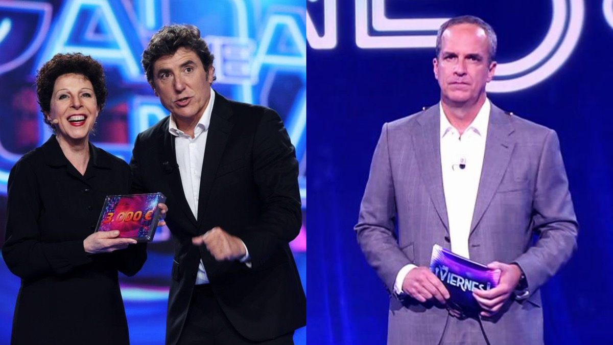 Sole Giménez, ganadora de la gala 3 de 'Tu cara me suena' y Santi Acosta, presentador de 'De Viernes'