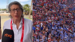 Juan Carlos Rivero, comentarista deportivo de TVE en la final de la Copa del Rey