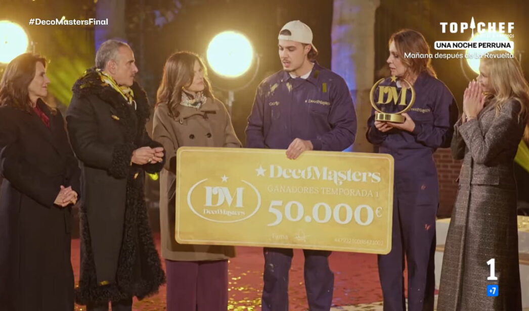 Mar Flores y Carlo Costanzia, ganadores de 'DecoMasters'.