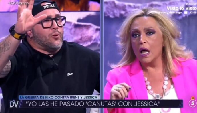 Kiko Rivera y Lydia Lozano en '¡De viernes!'.