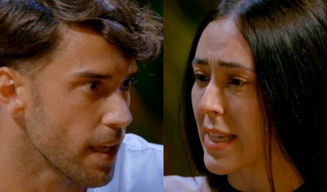 Luis y Julia en la hoguera de la confrontación de 'La isla de las tentaciones'.