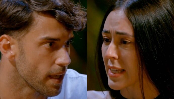 Luis y Julia en la hoguera de la confrontación de 'La isla de las tentaciones'.