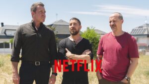 Fernando Gil, Raúl Tejón y Fele Martínez en 'Machos Alfa 5'.