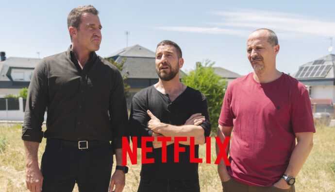 Fernando Gil, Raúl Tejón y Fele Martínez en 'Machos Alfa 5'.