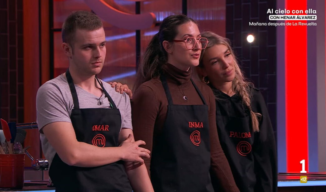 Omar, Inma y Paloma en 'MasterChef'.