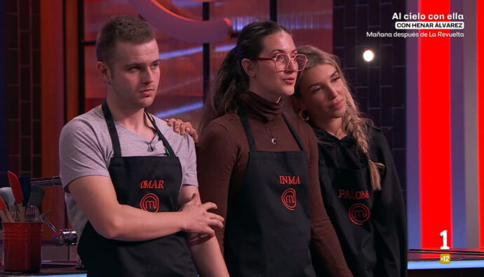 Omar, Inma y Paloma en 'MasterChef'.