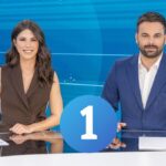 Mireia Alzuria y Álex Barreiro en el 'Telediario Matinal'