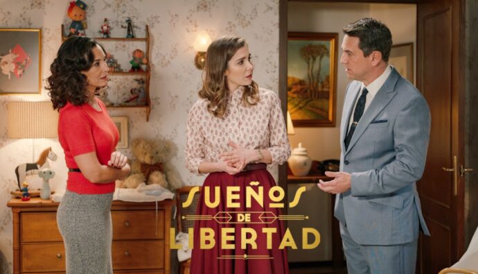Beatriz, Begoña y Gabriel en 'Sueños de libertad'.