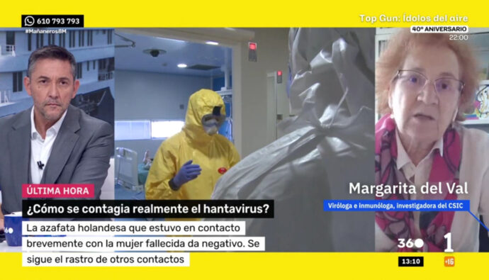 La viróloga Margarita del Val en TVE