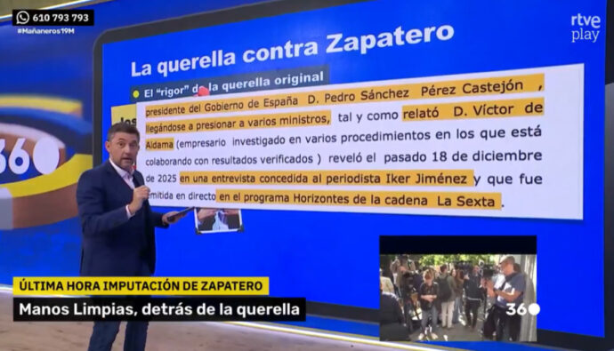 Javier Ruiz analiza la querella a Zapatero en 'Mañaneros 360'