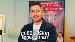 Sergio Calderón, director de TVE, y logotipo de Eurovisión