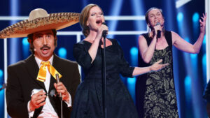 Aníbal Gómez, Martín Savi y Cristina Castaño en la Gala 7 de 'Tu cara me suena 13'