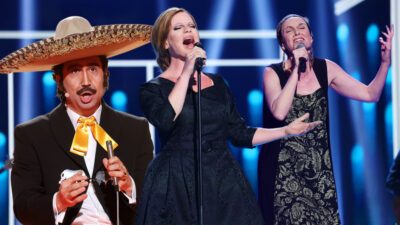 Aníbal Gómez, Martín Savi y Cristina Castaño en la Gala 7 de 'Tu cara me suena 13'