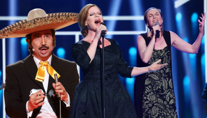 Aníbal Gómez, Martín Savi y Cristina Castaño en la Gala 7 de 'Tu cara me suena 13'