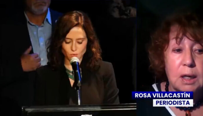 La periodista Rosa Villacastín en 'Malas Lenguas Noche' e Isabel Díaz Ayuso