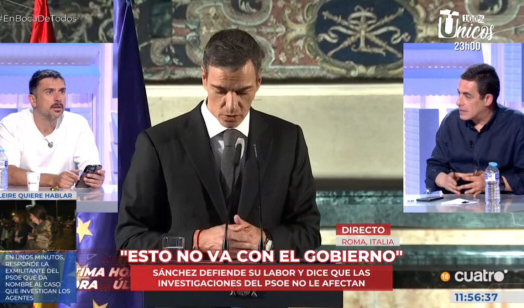 Ramón Espinar en una refriega con Antonio Naranjo