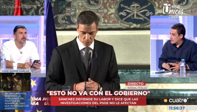 Ramón Espinar en una refriega con Antonio Naranjo