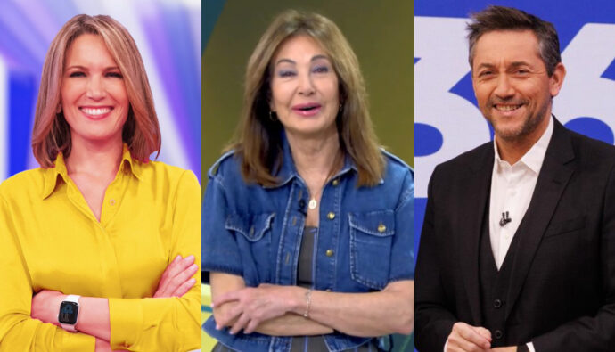 Silvia Intxaurrondo, Ana Rosa Quintana y Javier Ruiz