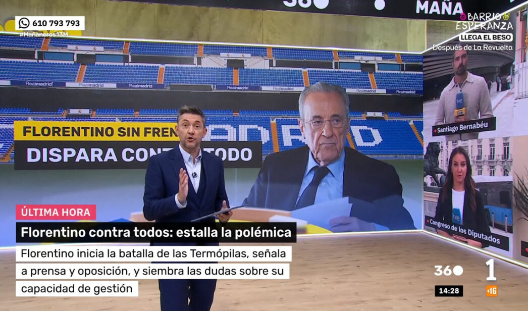 Javier Ruiz retrata a Florentino Pérez en 'Mañaneros 360'