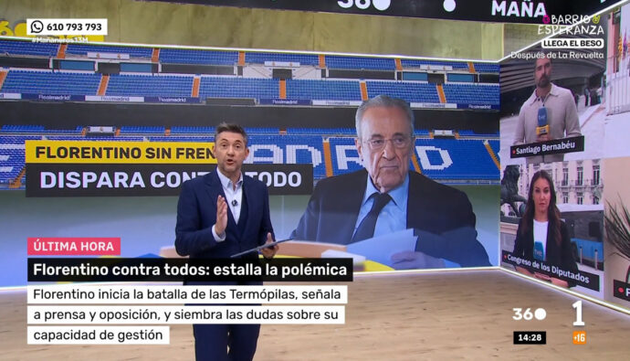 Javier Ruiz retrata a Florentino Pérez en 'Mañaneros 360'