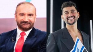 Euprepio Padula y el representante de Israel en Eurovisión 2026.