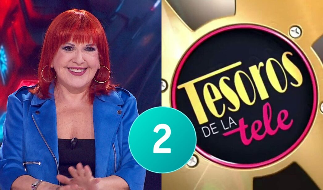 Loles León y el logo de 'Tesoros de la tele'