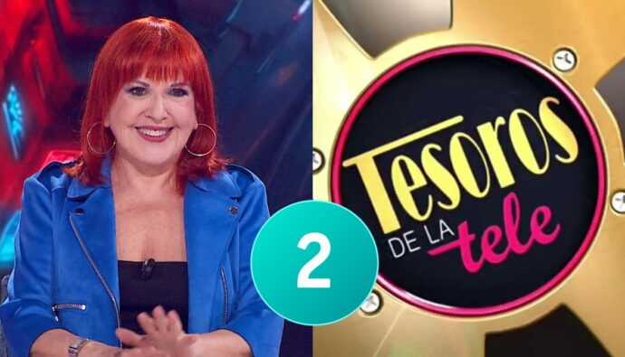 Loles León y el logo de 'Tesoros de la tele'