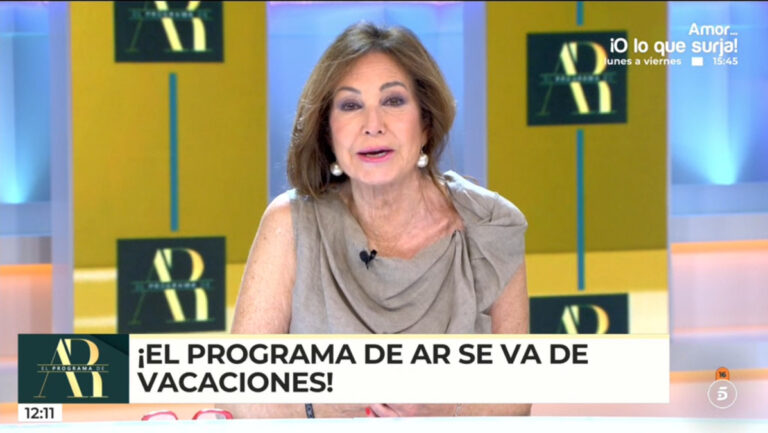 Ana Rosa Quintana se despide por vacaciones