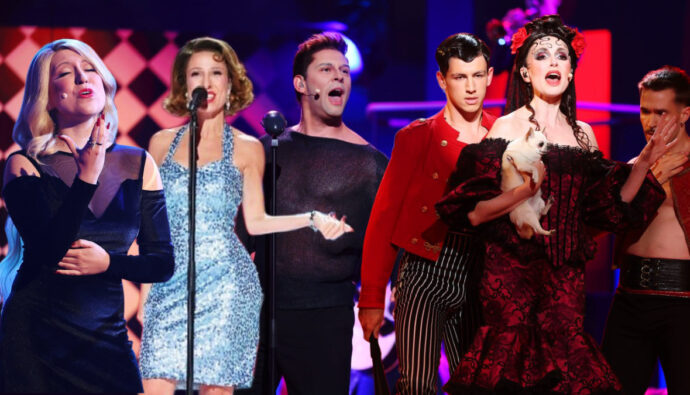 María Parrado, Paula Koops, J Kbello y Cristina Castaño en en la Gala 8 de 'Tu cara me suena 13'