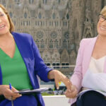 Pepa Bueno y Gemma Nierga, en la retransmisión de TVE de la visita del Papa