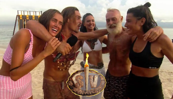 Maica, Alvar, María Lamela, Soto y Alba Paul, en 'Supervivientes 2026'
