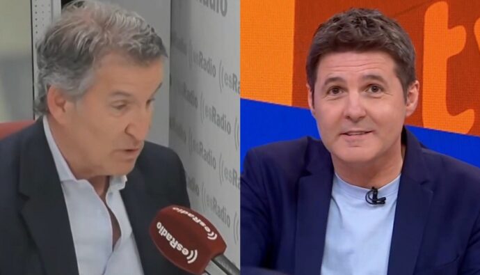 Alberto Núñez Feijóo y Jesús Cintora.