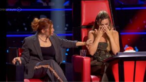 Leire Martínez y Edurne en 'La Voz Kids'.