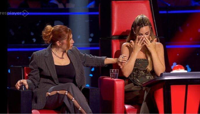 Leire Martínez y Edurne en 'La Voz Kids'.