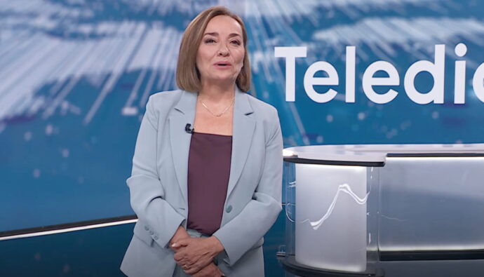 Pepa Bueno en el 'Telediario 2'.