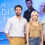 Maxi Iglesias, Karina Kolokolchykova y Martiño Rivas en la presentación de 'Ella, maldita alma'