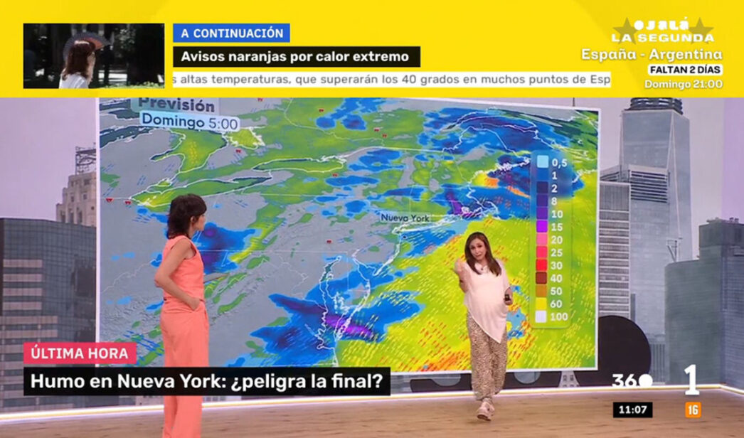 Silvia Laplana, meteoróloga de RTVE