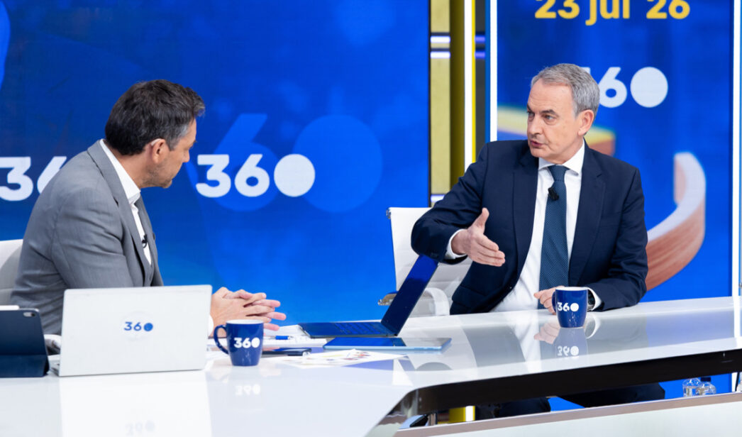 Javier Ruiz y José Luis Rodríguez Zapatero en 'Mañaneros 360'