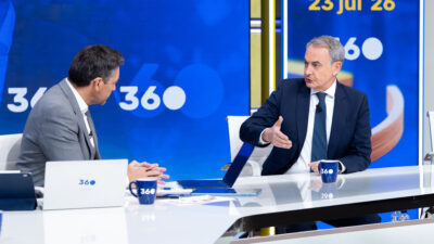 Javier Ruiz y José Luis Rodríguez Zapatero en 'Mañaneros 360'