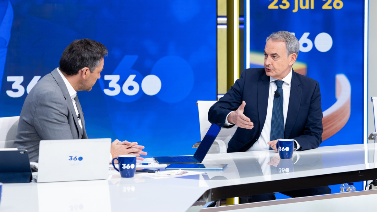 Javier Ruiz y José Luis Rodríguez Zapatero en 'Mañaneros 360'