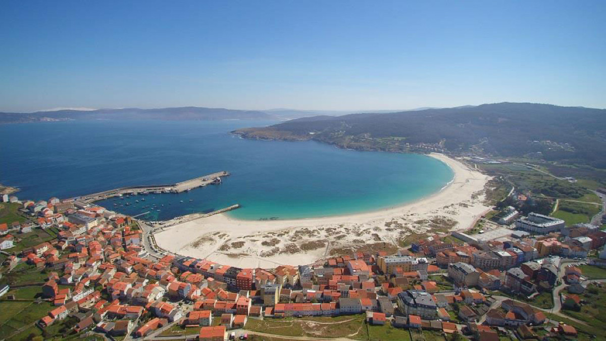 Vista aérea de Laxe, A Coruña