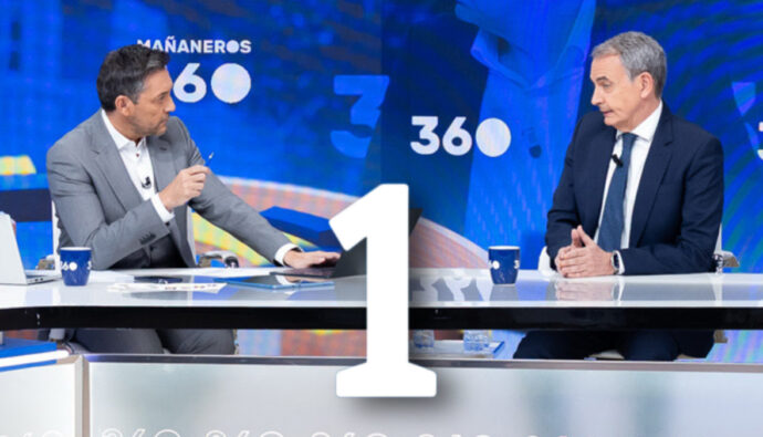 Las audiencias de RTVE dictan una clara sentencia a la entrevista de Javier Ruiz a José Luis Rodríguez Zapatero en 'Mañaneros 360'