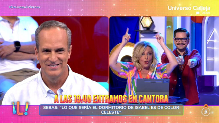 Santi Acosta y Lydia Lozano y Sebastián Gallego en 'De Lunes a Viernes'