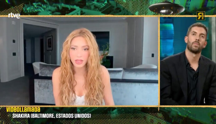 Shakira y David Broncano en 'La Revuelta'