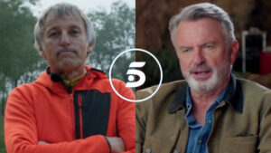 Jesús Calleja y Sam Neill