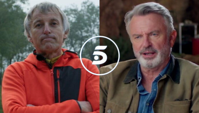 Jesús Calleja y Sam Neill