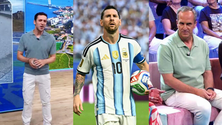 Marc Santandreu, Lionel Messi y Santi Acosta